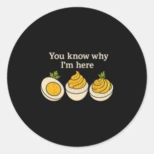 Lustige Thanksgiving Deviled Eggs, du weißt warum  Runder Aufkleber