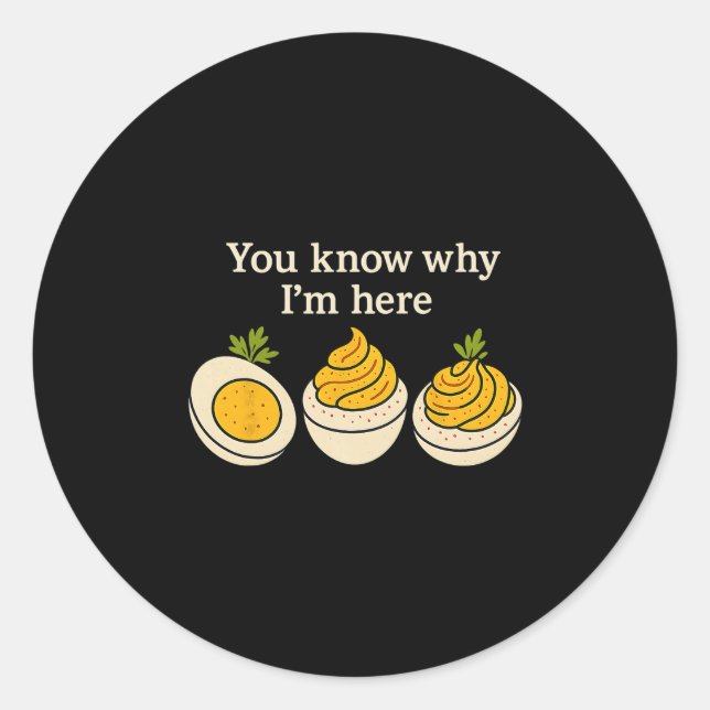 Lustige Thanksgiving Deviled Eggs, du weißt warum  Runder Aufkleber (Vorderseite)