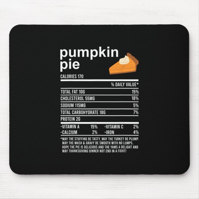 Lustige Thanksgiving-Essensbekleidung Mousepad (Vorne)