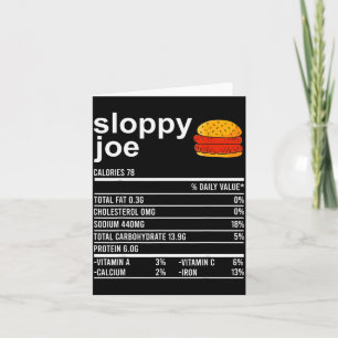 Lustige Thanksgiving-Essensbekleidung, Sloppy Joe Karte