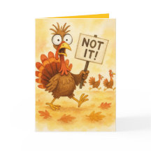 Lustige Thanksgiving-Karte – Truthahn-Trouble