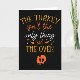 Lustige Thanksgiving-Schwangerschaftsankündigung D Karte