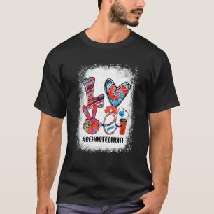 Lustige Tie Dye Stethoskop Liebe Rehab Tech Leben T-Shirt