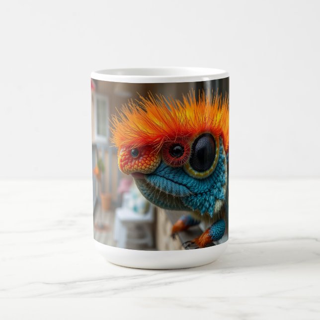 Lustige Tier farbenfrohe Eidechse Kaffeetasse (Mittel)