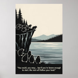 Lustige Tier Motivierende Poster