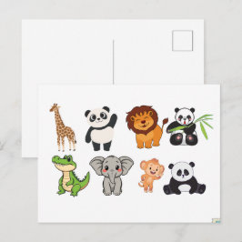 LUSTIGE TIER POSTKARTE