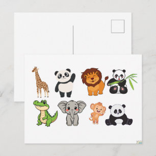 LUSTIGE TIER POSTKARTE