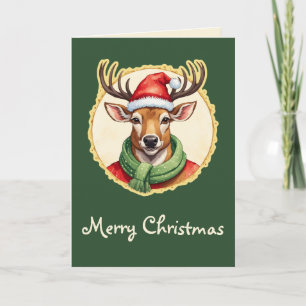 Lustige Tier-Weihnachts-Favoriten - Hirsch 2 Karte