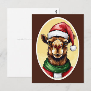 Lustige Tier-Weihnachts-Favoriten - Kamel 1 Postkarte