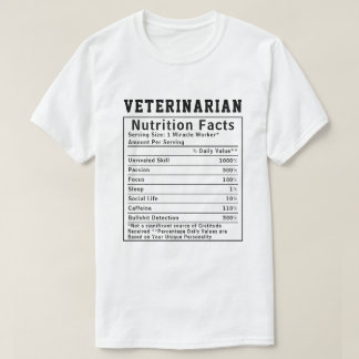 Lustige Tierarzt-Ernährungsfakten Geschenk für Tie T-Shirt