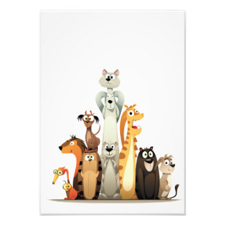 Lustige Tiere Fotodruck