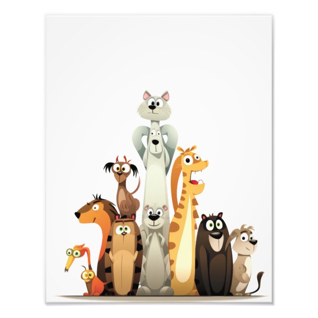 LUSTIGE TIERE FOTODRUCK (Vorne)