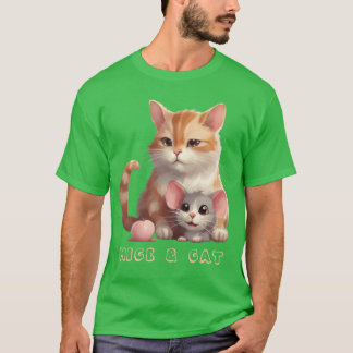 Lustige Tiermäuse und Katze T-Shirt