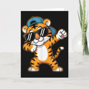 Lustige Tiger-Jungen Mädchen Kleinkind Tiger-Liebh Karte