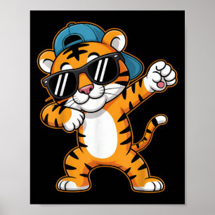 Lustige Tiger-Jungs Kinder Mädchen Kleinkind Tiger Poster
