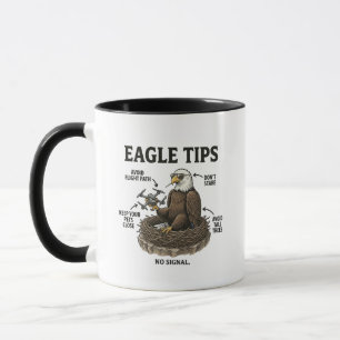 Lustige Tipps vom Weißkopfseeadler Natur Überleben Tasse
