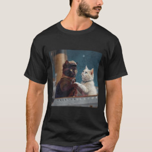 Lustige Titanic-Film-Katzen-Meme-Rms-Kreuzfahrtsch T-Shirt