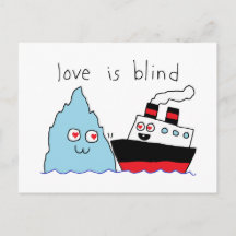 Lustige Titanic und Eisberg Love Is Blind