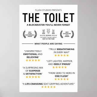 Lustige Toiletten-Rezensionen Poster