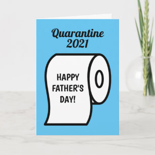 Lustige Toilettenpapierrolle Quarantäne Vatertag Karte