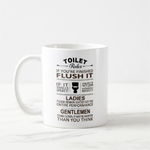 Lustige Toilettenregeln Badezimmer Sarcasm Kaffeetasse