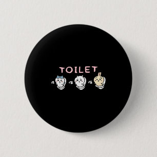 Lustige Toilettenzeit Chikawa Meme Button