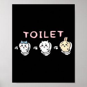Lustige Toilettenzeit Chikawa Meme Poster