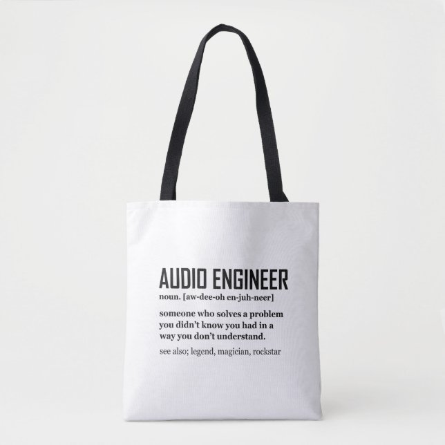 Lustige Tontechniker Audio-Engineering-Definition (Vorderseite)