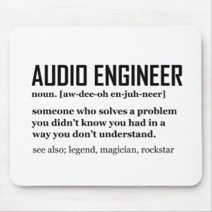 Lustige Tontechniker Audio-Engineering-Definition Mousepad