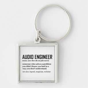 Lustige Tontechniker Audio-Engineering-Definition Schlüsselanhänger