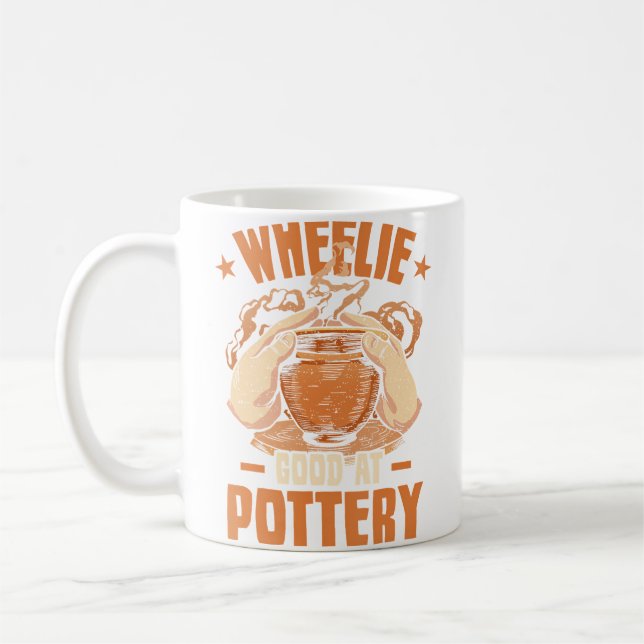 Lustige Töpferei Kaffeetasse (Links)