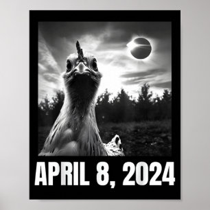 Lustige totale Sonnenfinsternis 8. April Poster