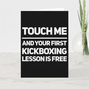 Lustige Touch Me Kickboxen-Lektion ist kostenlos K Karte