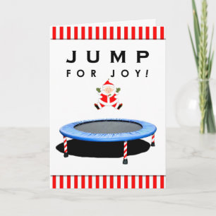 lustige Trampolin-Weihnachtskarten Feiertagskarte