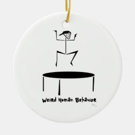Lustige Trampoline-Weihnachtsverzierung Keramikornament