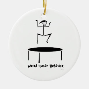 Lustige Trampoline-Weihnachtsverzierung Keramikornament