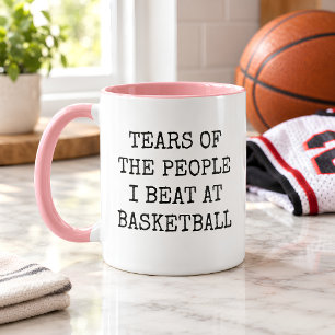 Lustige Tränen der Leute, die ich beim Basketball Tasse