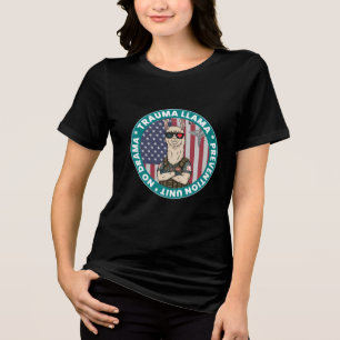 Lustige Trauma Lama Präventionseinheit Medizin T-S Tri-Blend Shirt