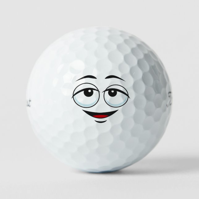 lustige Träume Emoticon Golfball (Vorderseite)