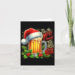 Lustige Trink Weihnachten Santa Bier Liebhaber Tre Karte