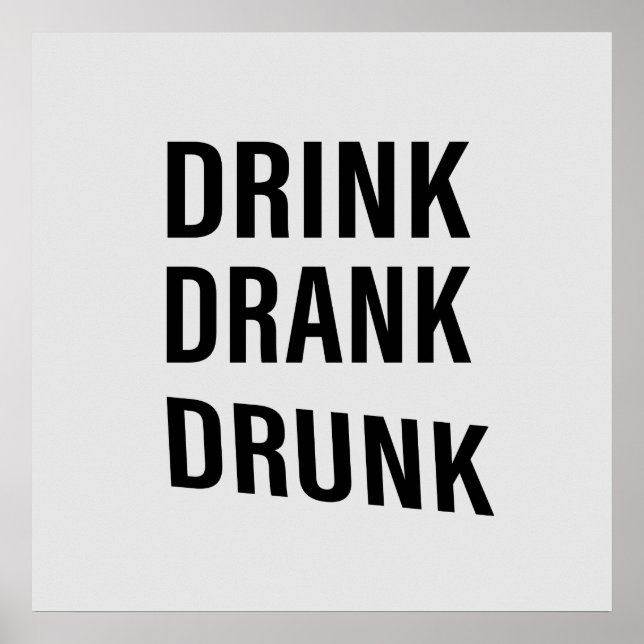 Lustige Trinksprüche über Whiskeytrinker Poster (Vorne)