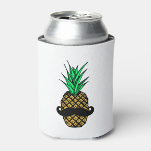 Lustige tropische Ananas mit dem Schnurrbart Dosenkühler
