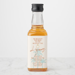 Lustige tropische Junggesellinnen-Abschieds-Wochen Alkoholflaschenetikett