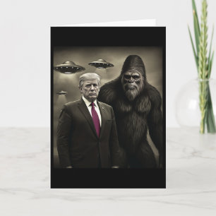 Lustige Trump Bigfoot Ufo Alien Begegnung Verschwö Karte