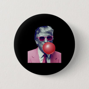 Lustige Trump Bubble Gum Yum Geschenke Button