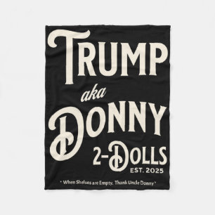 Lustige Trump Donny Zwei Puppen 2 Puppen an Weihna Fleecedecke