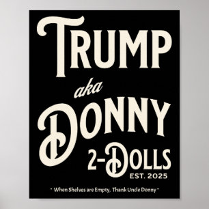 Lustige Trump Donny Zwei Puppen 2 Puppen an Weihna Poster