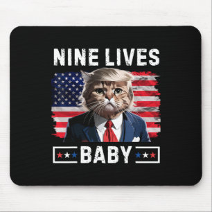 Lustige Trump-Katze 9 Leben Von Lustig Wählen Sie Mousepad