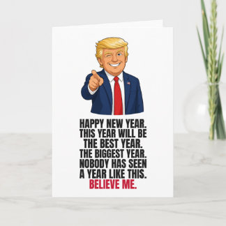 Lustige Trump Neujahrskarte für die Familie Feiertagskarte