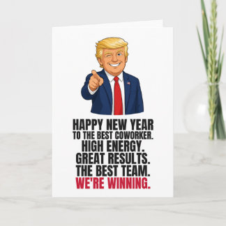 Lustige Trump Neujahrskarte für Kollegen Feiertagskarte